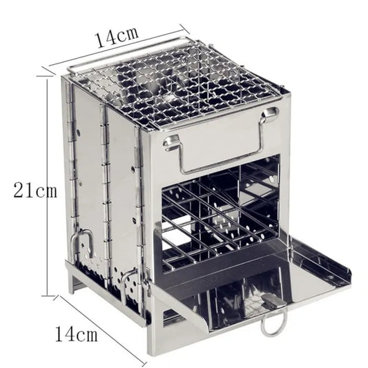Mini estufa de leña portátil para exteriores