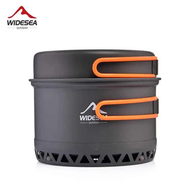 Widesea Camping 1.3L 2.3L utensilios de cocina juego de cocina al aire libre cocina de calor vajilla de viaje olla hervidor de agua equipo de utensilios de cocina para turistas