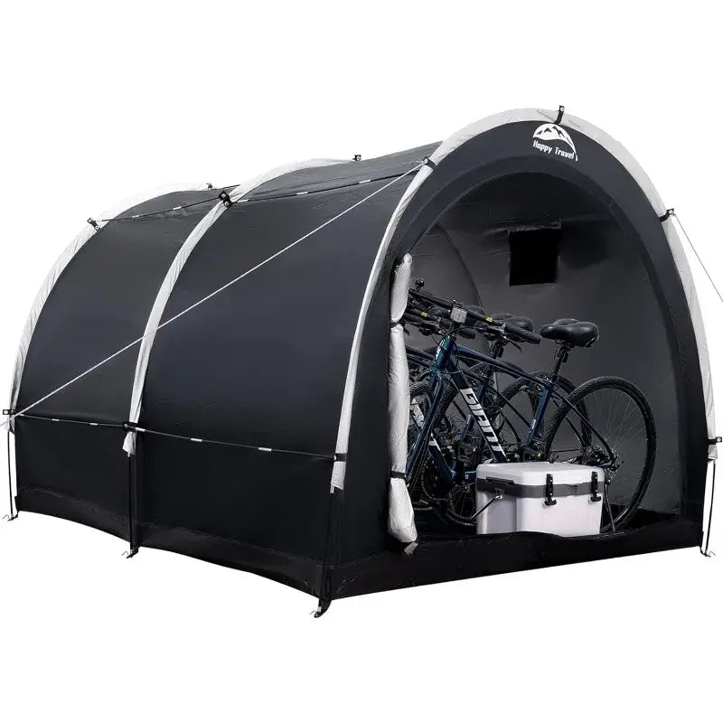 Outdoor Storage Shed Tent, 8×7×6ft Large 2-in-1 Portable Storage Shed with Double Doors, Outside Lawn Mower Shelter Sheds