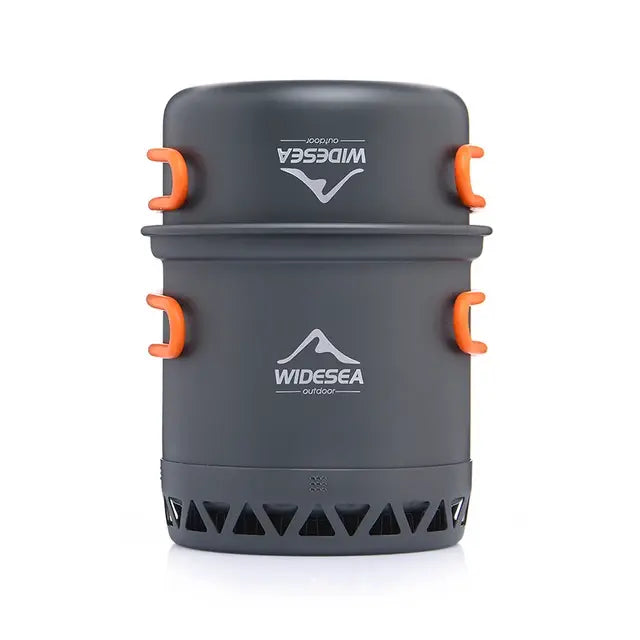 Widesea Camping 1.3L 2.3L utensilios de cocina juego de cocina al aire libre cocina de calor vajilla de viaje olla hervidor de agua equipo de utensilios de cocina para turistas