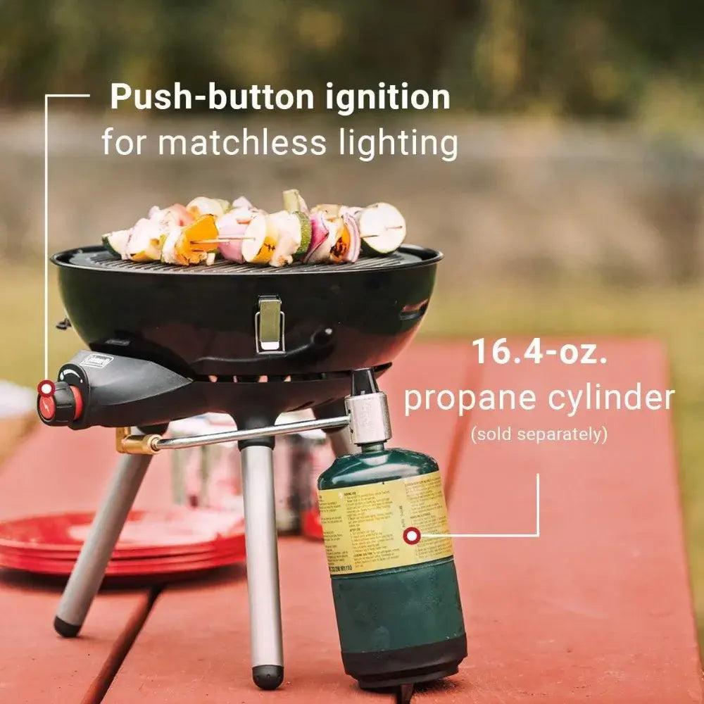 4-in-1 Portable Propane Camping Stove, Includes Stove, Wok, Griddle & Grill; Camping Grill with Instastart Ignition