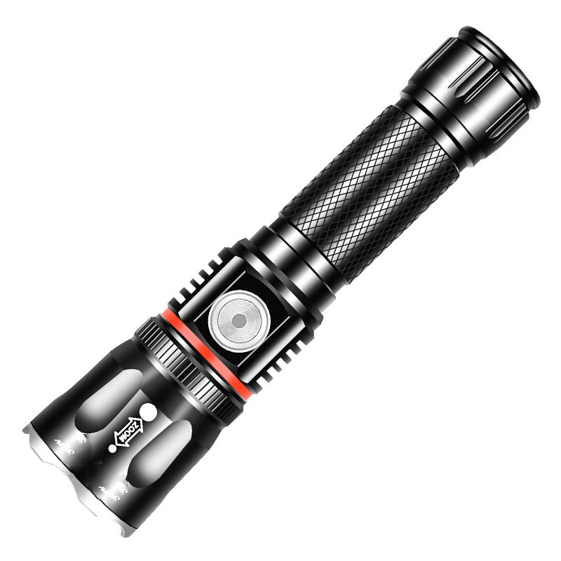 Outdoor Camping Telescopic Multifunctional T6 Strong Light Flashlight