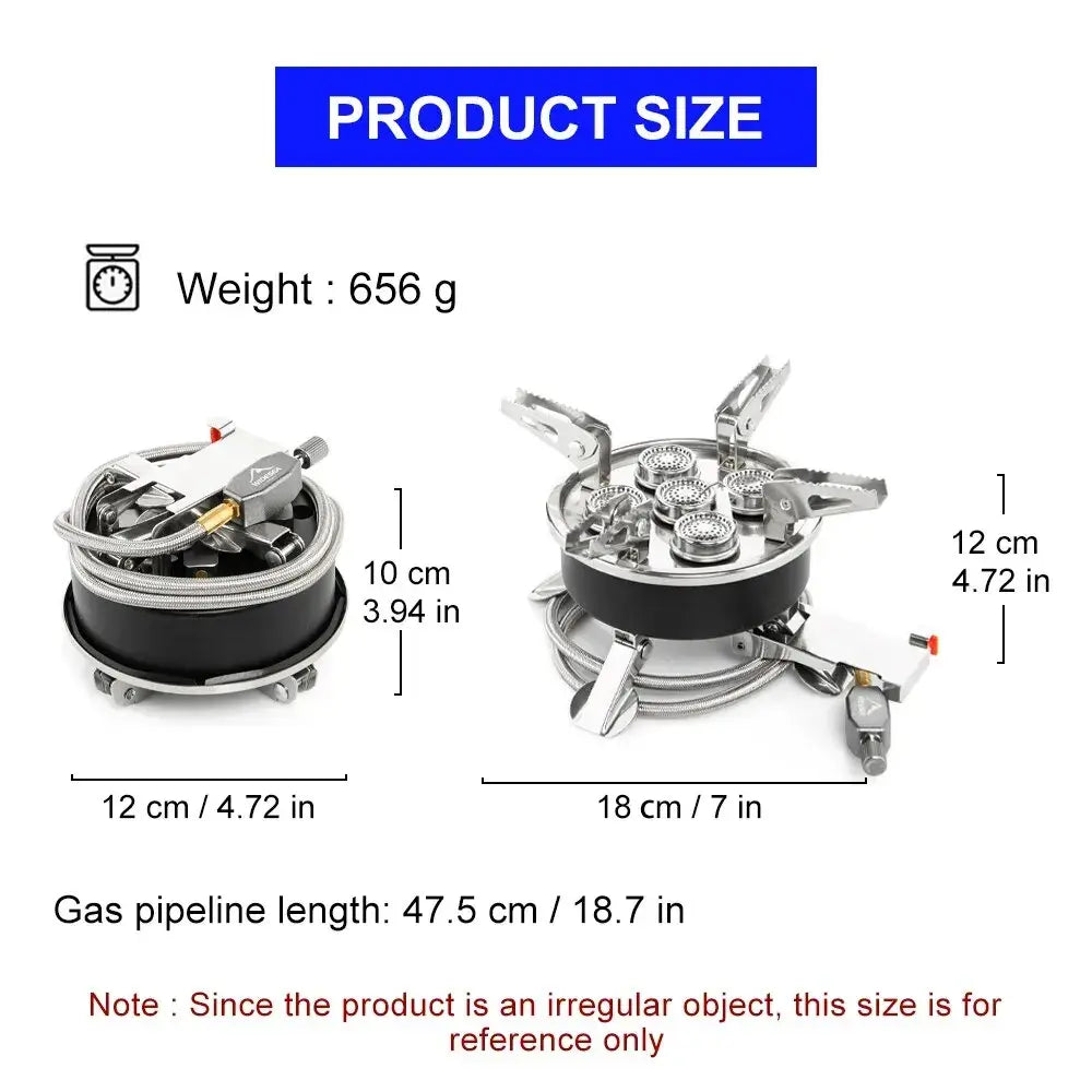 Quemador turístico para acampar Widesea, estufa de Gas de 8800W, utensilios de cocina, horno portátil, Picnic, barbacoa, suministros turísticos para recreación al aire libre 