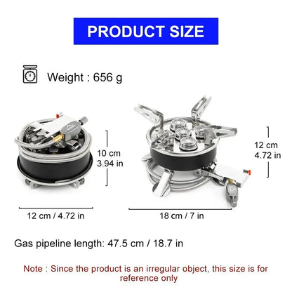 Quemador turístico para acampar Widesea, estufa de Gas de 8800W, utensilios de cocina, horno portátil, Picnic, barbacoa, suministros turísticos para recreación al aire libre 