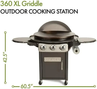 Cuisinart CGG-999 30-Inch Round Flat Top Surface 360° XL Griddle Outdoor Cooking Station