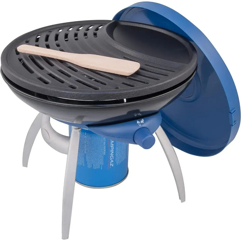 Party Grill, Camping Stove and Grill, All-in-One Portable Camping BBQ, with Griddle, Grid and Pan Support